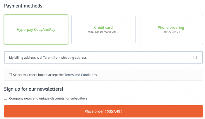 Hyperpay add-on for CS-Cart store