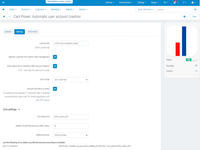 Automatic User Account Creation: Show password on the checkout complete page is on