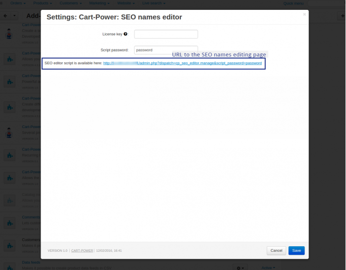 CS-Cart Редактор SEO-имен