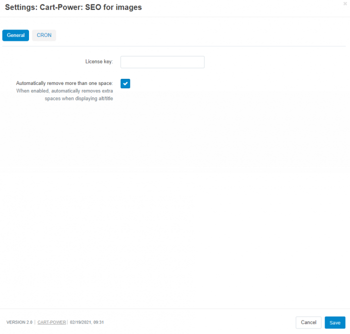 Add-on settings