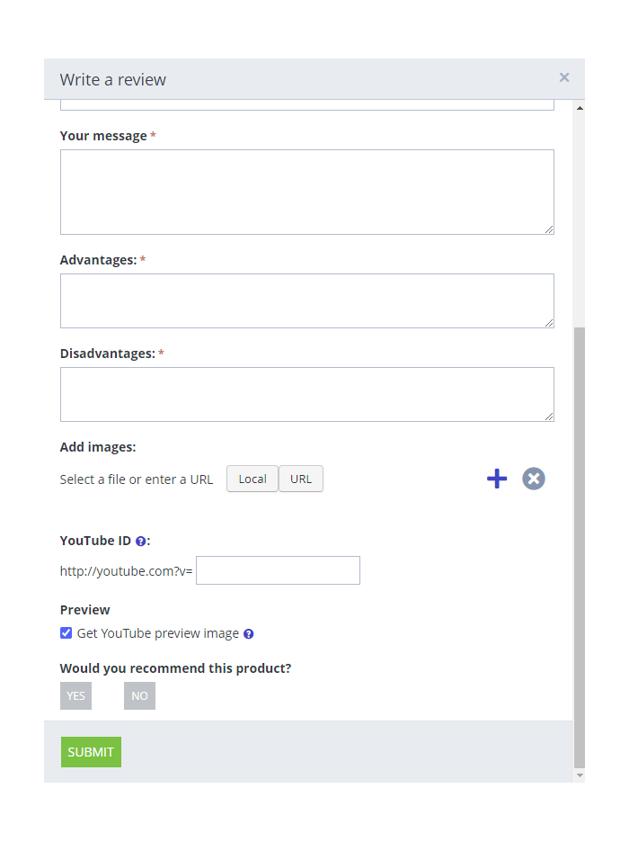 2. Cart-Power Power Reviews Submit a Review Part 2